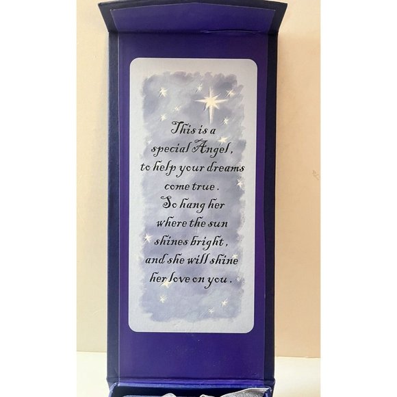 Dream Angel Suncatcher Hanging Ornament Yellow Stone Elegant Silver Ornament - Picture 2 of 13